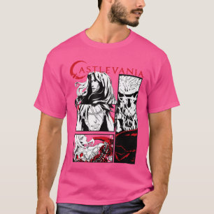 Camiseta Paneles de cómic en blanco y negro de Castlevania