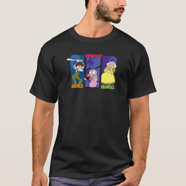 Camiseta Paneles de grupo de Courage el perro cobarde (Anverso)