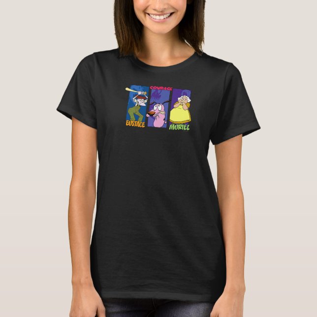 Camiseta Paneles de grupo de Courage el perro cobarde (Anverso)