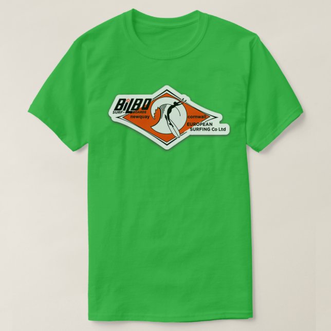 Camiseta Paneles de Surf Bilbo Newquay Cornwall European Su (Diseño del anverso)