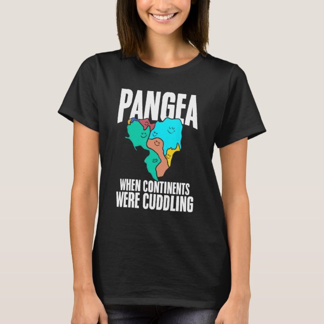 Camiseta Pangea cuando los continentes estaban mimando la h (Anverso)