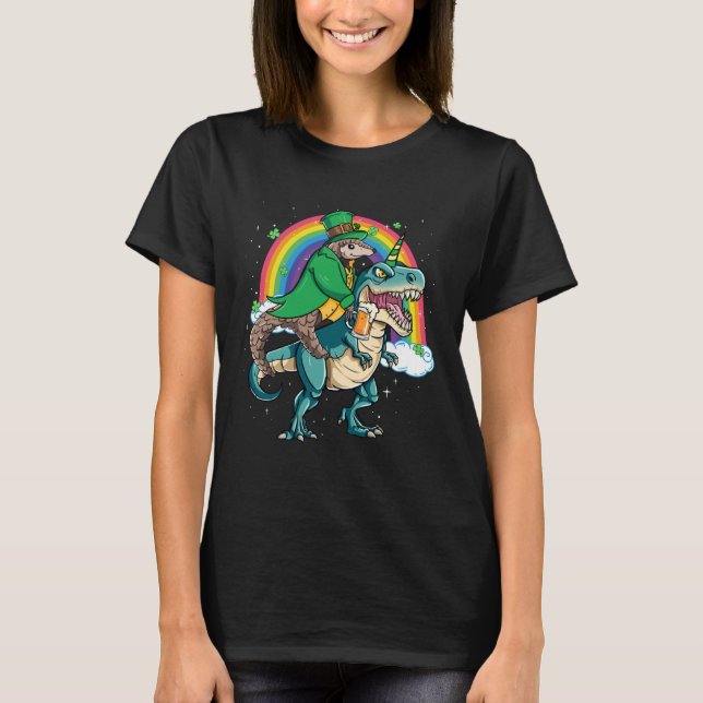 Camiseta Pangolin Beer Dino Rex Horn Rainbow (Anverso)