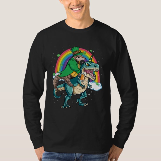 Camiseta Pangolin Beer Dino Rex Horn Rainbow (Anverso)