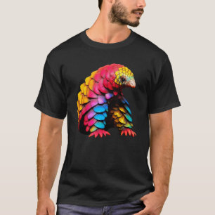 Camiseta Pangolin colorido, animal a escala, divertido, lin