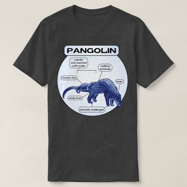 Camiseta Pangolin con desafíos verticales (Diseño del anverso)