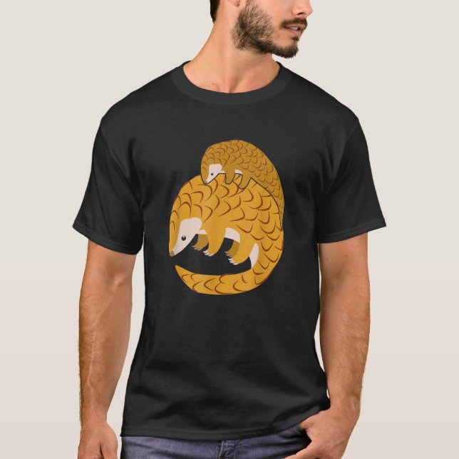 Camiseta Pangolin Design Funny Matchi Madre Y Familia Infan (Anverso)