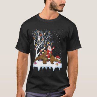 Camiseta Pangolin Lover Xmas Regalo Santa Riding Pangolin C