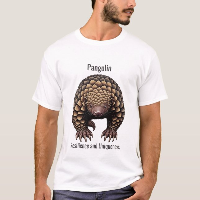 Camiseta pangolin - Resilience and Uniqueness (Anverso)