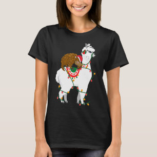 Camiseta Pangolin Riding Llama enciende a Navidades de Sant