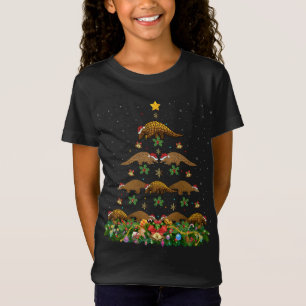 Camiseta Pangolin Xmas Tree Gift Santa Hat Pangolin Christi