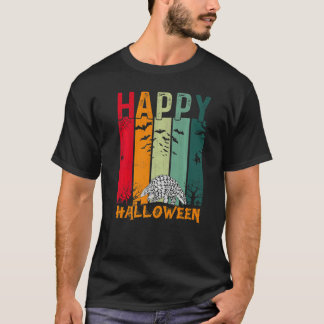 Camiseta Pangolines Chicas Chicos Retro Halloween Cena Fie