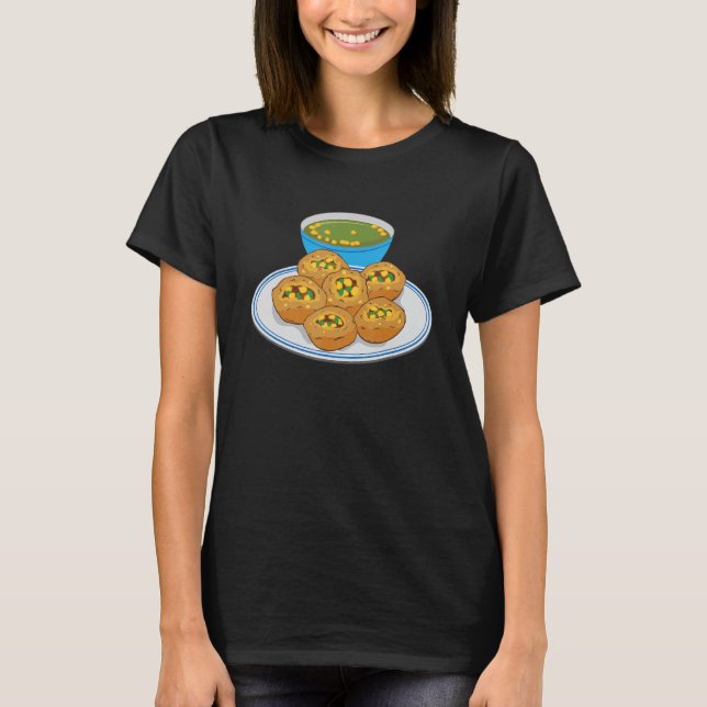 Camiseta Pani Puri Gol Gappa Green Chutney India F (Anverso)