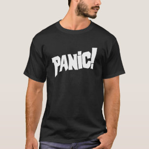 Camiseta Panic! texto gráfico slogan tee