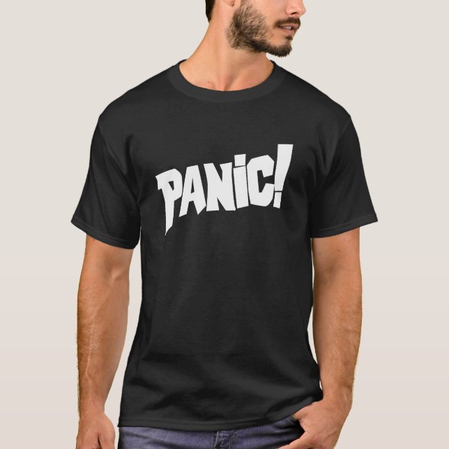 Camiseta Panic! texto gráfico slogan tee (Anverso)