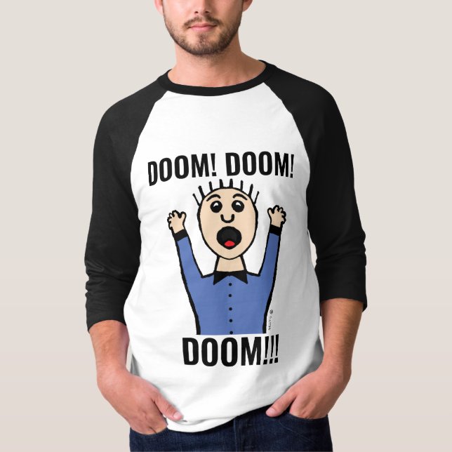 CAMISETA ¡PÁNICO HOMBRE DIVERTIDO! ¡¡DOOM!! ¡¡¡DOOM!!! PLAY (Anverso)