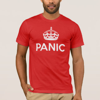 Camiseta PÁNICO: Mantenga tranquilo y continúe la parodia