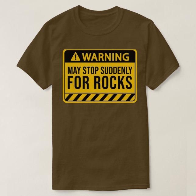 Camiseta Panneau dx27avertissement Roches Gologue drle Lx27 (Diseño del anverso)