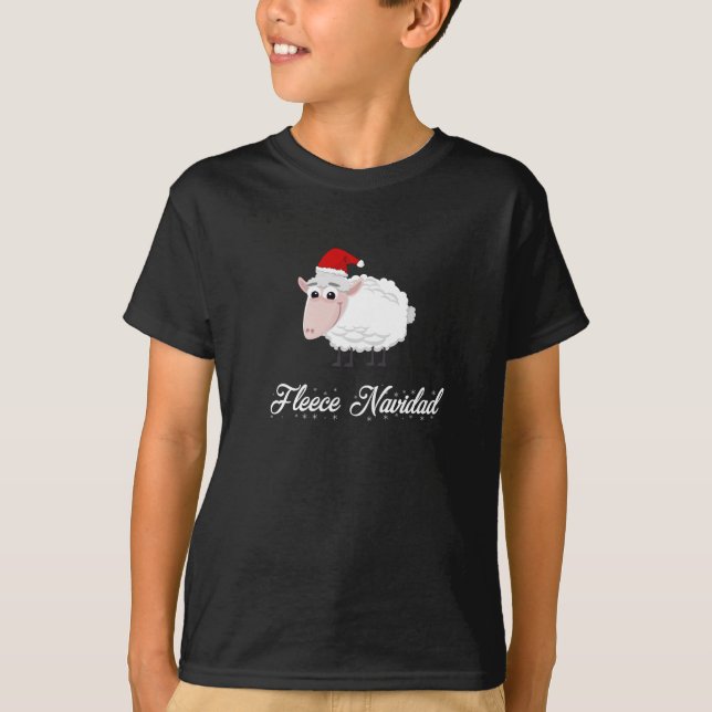 Camiseta Paño grueso y suave Navidad de las ovejas del (Anverso)