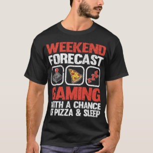 Camiseta Panorama de fin de semana con oportunidad de pizza