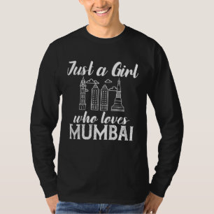Camiseta Panorama de la ciudad de Mumbai India Mapa Viajes