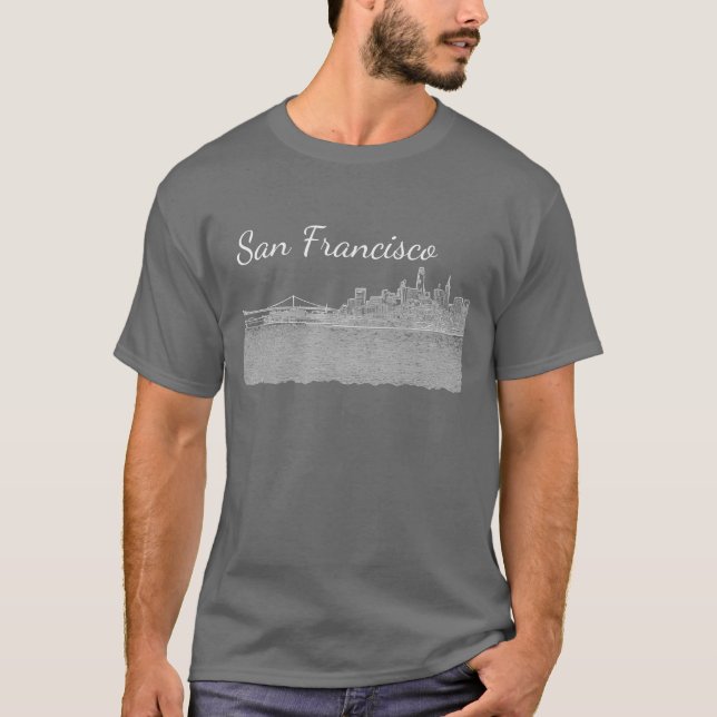 Camiseta panorama de la ciudad de San Francisco (Anverso)