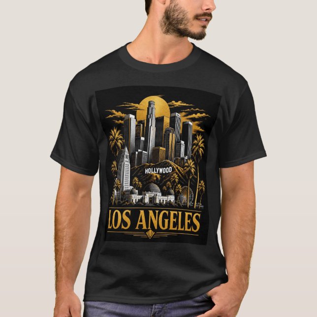 Camiseta Panorama de Los Ángeles (Anverso)