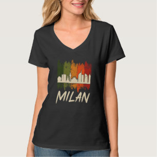 Camiseta Panorama de Milán Retro De Italia Dom De Milán