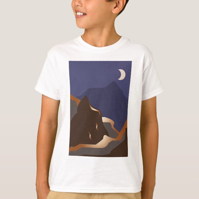 Camiseta Panorama de oro abstracto (Anverso)