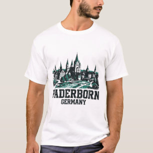 Camiseta Panorama de Paderborn Alemania y vista del paisaje