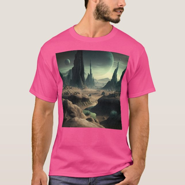 Camiseta Panorama de Planeta Alien (Anverso)