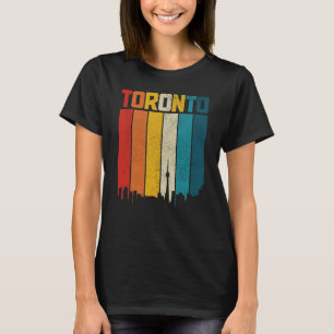 Camiseta Panorama de Toronto Orgullo Vintage Retro Ontario