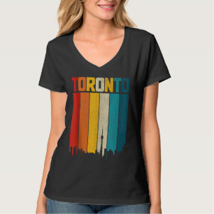 Camiseta Panorama de Toronto Orgullo Vintage Retro Ontario