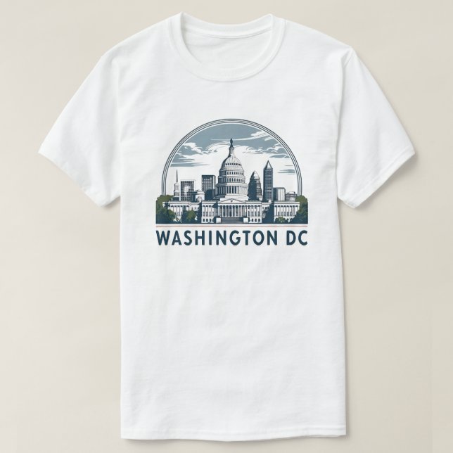 Camiseta Panorama de Washington DC (Diseño del anverso)