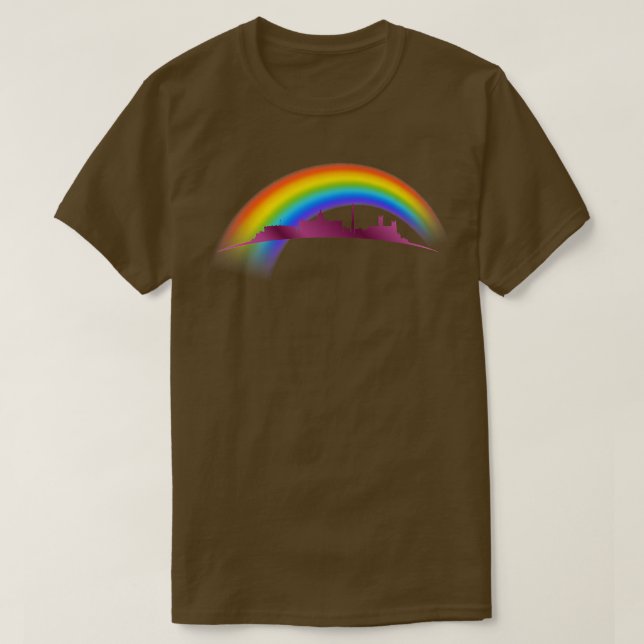 Camiseta Panorama de Washington DC Arcoíris Orgullo LGBTQ  (Diseño del anverso)