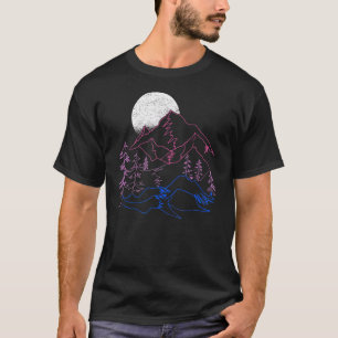 Camiseta Panorama del Orgullo Bisexual Sutil del Orgullo Bi