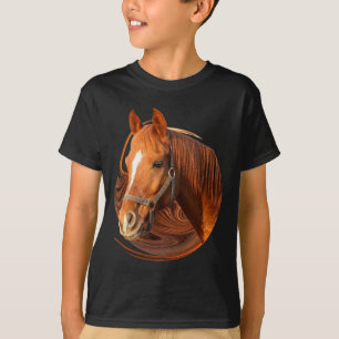 Camiseta Panorama gráfico de caballos de equitación - Jinet