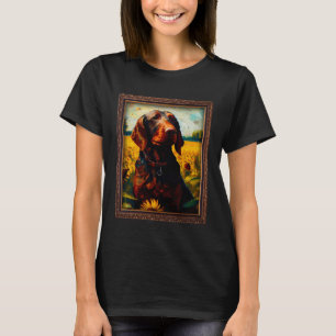 Camiseta Panorama Hanoverian Pintura Flor de girasol Mo