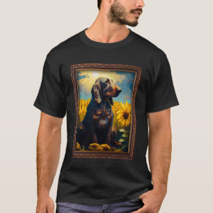 Camiseta Panorama Hanoverian Pintura Flor de girasol Mo