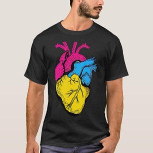 Camiseta Panorama Orgullo LGBQ Retro Corazón Pansexual