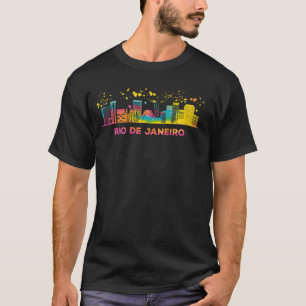Camiseta Panorama urbano colorido de Fluminense Río de Jane
