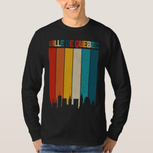 Camiseta Panorama urbano de Ville De Quebec Vintage Retro C
