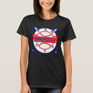 Camiseta Panorama urbano vintage de Kansas City béisbol ho