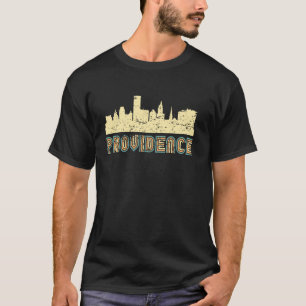 Camiseta Panorama urbano vintage de Providence Skyline retr