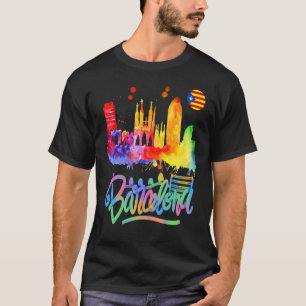 Camiseta Panorámica de la ciudad de Barcelona Fútbol Aficio