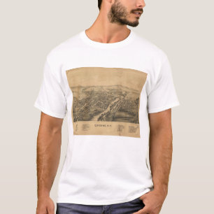 Camiseta panorámica del mapa de Greene NY