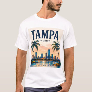 Camiseta Panorámica del paseo marítimo de Tampa