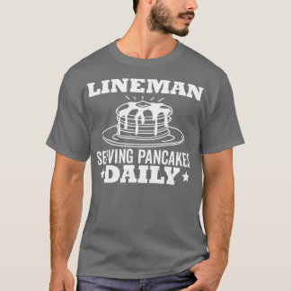 Camiseta Panqueque Lineman Sirviendo Panqueques Diariamente