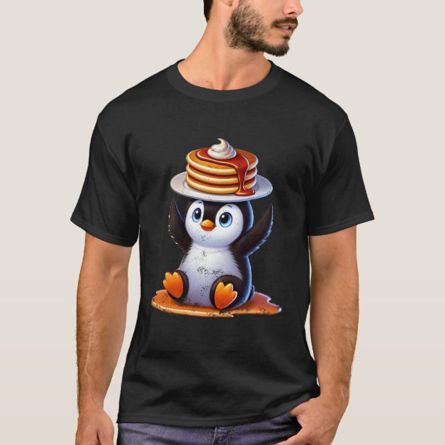 Camiseta Panqueques de equilibrio de pingüinos (Anverso)