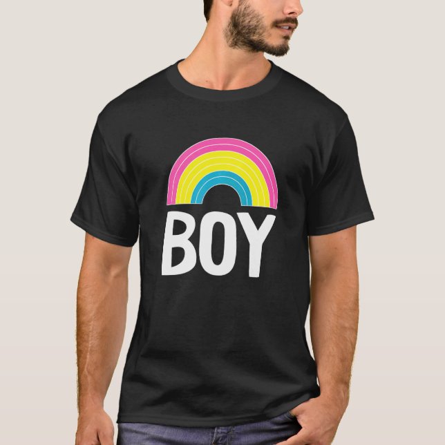 Camiseta Pansexual Boy Rainbow Lgbt Q Bandera del Orgullo G (Anverso)