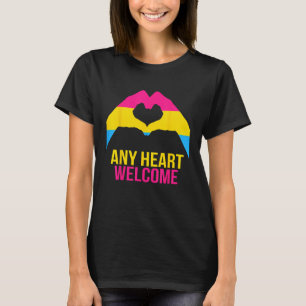 Camiseta Pansexual Chiste Cualquier amor al corazón Bandera